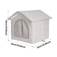 thumbnail image 2 of Warm Outdoor Cat House with Screen Guard - Insulated Weatherproof Pet Shelter for Cold Weather, Large Kitten Bed for Indoor Garden, Yard, Patio or Porch, Also for Small Medium Dogs, 2 of 5