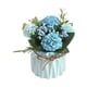 thumbnail image 5 of Toystoory Flores artificiales Florero de cerámica Faux Hortensia Fake Planter Wedding Azul 2Conjunto, 5 of 6