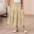 thumbnail image 2 of Bobifish Toddler Girls Tiered Dress High Elastic Waist A Line Ruffle Long Dress Loose Summer Party Children Girls Dresss, 2 of 5