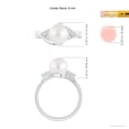 thumbnail image 5 of ANGARA South Sea Cultured Pearl Bypass Ring with Diamond Trio in Platinum for Women | June Birthstone, Birthday, Anniversary, Jewelry Gift for Women | Pearl Ring, 5 of 8