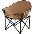 thumbnail image 7 of Costway Folding Camping Moon Padded Chair with Carry Bag Cup Holder Portable Brown, 7 of 7