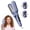 blue, variant on Adjustable Curling Iron Hair Crimper Waver - Beach Waves Curling Wand, Ionic Deep Waver Hair Curler Tool with Ceramic 3 Barrel for Women, Dual Voltage, Anti-Scald, Easy to Use, 1&1.25 Inch