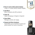 thumbnail image 3 of Panasonic Système de Téléphone Sans Fil Extensible avec Écran Rétroéclairé Ambre et Bloc d'Appels - 1 Combiné - KX-TGC350B (Noir), 3 of 4