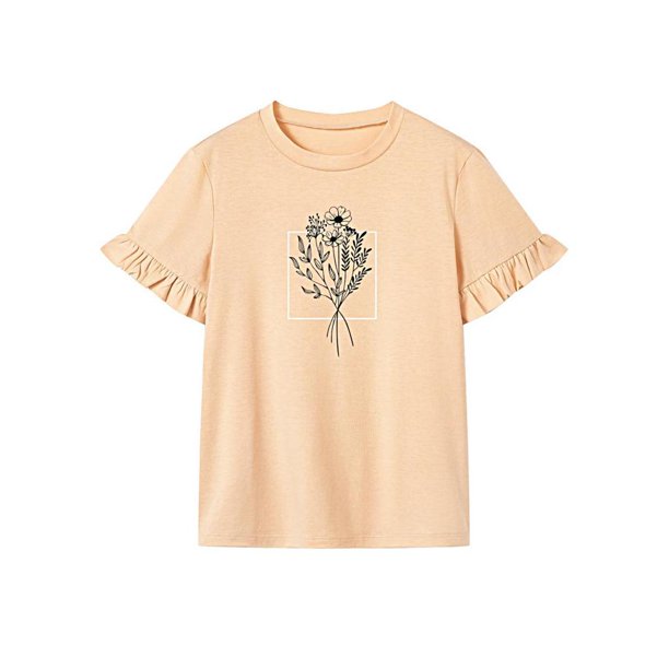 Camiseta para mujer Ropa de verano Camiseta con cuello redondo para desplazamientos en la playa Mochilero XL