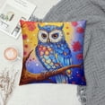 thumbnail image 2 of Erapdaur Owl Pillow Cases with Hidden Zipper Technology Design for Home Decor - Breathable Short Plush Velvet Crafts - Various Sizes Available - 1PC 12x12in, 2 of 5
