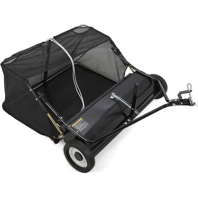 Eastvita 48-Inch Tow-Behind Lawn Sweeper - Large Capacity Heavy Duty Leaf/Grass Collector with Adjustable Sweeping Height/Dumping Rope