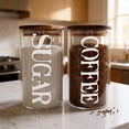 thumbnail image 1 of Set Frascos Café y Azúcar Vidrio con Tapa Acacia 1 L, 1 of 6