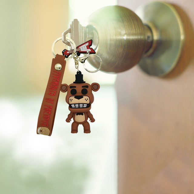 Freddy s Figuras Llavero FNAF Modelo Muñecas Llavero para Regalos de Niños (Marrón Claro)