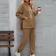 thumbnail image 6 of Women's Two Piece Matching Workout Sets Pullover Split Hem Hoodies with Jogger Pants, 6 of 6