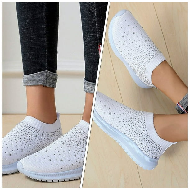CRILSTYLEO 1Par Breathable Shoes Con Material Flexible Y Suela Resistente Para Mujer