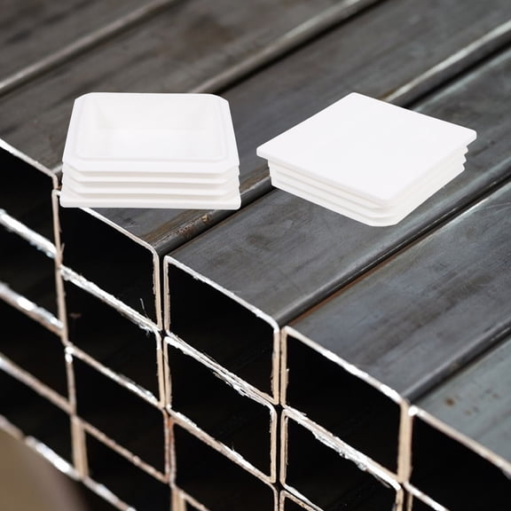 NICEXMAS 4Pcs Fence Post Caps White Corridor Post Covers Protect Tubes from Water and Debris