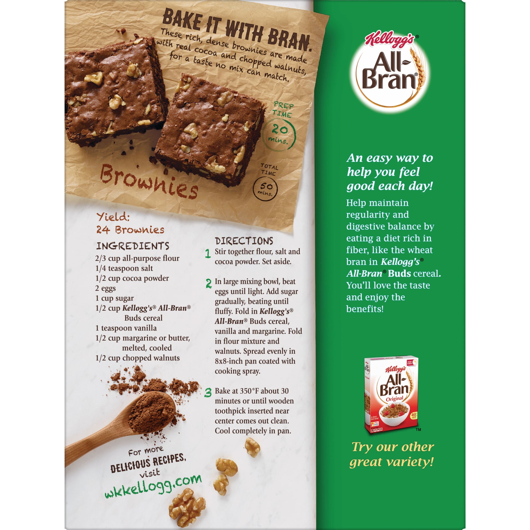 Kellogg's All-Bran Buds Original Breakfast Cereal, High Fiber, 22  oz