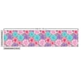 thumbnail image 2 of Ambesonne Dahlia Fabric by the Yard Upholstery, Colorful Blooms over Stripes, 2 Yards, Multicolor, 2 of 4