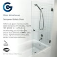 thumbnail image 5 of Glass Warehouse  58.25" x 34" Frameless Shower Door - Single Fixed Bath Panel Fluted Frosted Matte Black Matte, 5 of 5