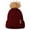 Red, variant on Clearance! Baberdicy Womens Winter Knitted Hat with Faux Pom Warm Knit Cap for Women Black
