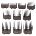 thumbnail image 1 of Hair Trimmers Combs Guides, Black 10pcs Clipper Guides Fully Compatible  For Home, 1 of 8