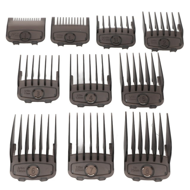 Hair Trimmers Combs Guides, Black 10pcs Clipper Guides Fully Compatible For Home