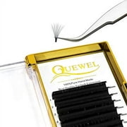 QUEWEL Volume Eyelash Extensions | 0.03-0.12mm | C/CC/D/DD Curl | 8-25mm Length | Easy Fan Volume Lashes 2D-20D Self Fanning Volume Lashes 0.10D 13mm Long Lasting Blooming Lashes(0.10D 13)