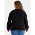 thumbnail image 3 of Terra & Sky Women's Plus Printed Pullover Sweater with Long-Sleeves, Midweight, Sizes 0X-5X, 3 of 5