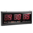 thumbnail image 3 of Large Modern LED Digital Wall Clock Date Temperature 24 or 12 Hour Office, 3 of 8