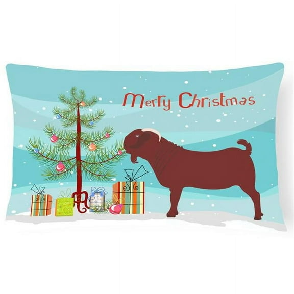 Carolines Treasures BB9258PW1216 Kalahari Red Goat Christmas Canvas Fabric Decorative Pillow, Teal, 12H x16W, multicolor