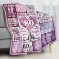 thumbnail image 2 of LHSHID 80th Birthday Gifts for Women 80 Years Old Birthday Gifts Unique 80th Birthday Decorations Gift Best 80th Birthday Gift Ideas for Mom Wife Sister Friend Happy Birthday 40x50in, 2 of 6