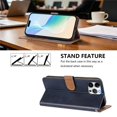 thumbnail image 5 of Leather For Apple iPhone 14 Pro Max, Flip Wallet Leather Case With Card Holder Magnetic Closure Protective Phone Cases Cover,Blue,For iPhone 14 Pro Max, 5 of 7