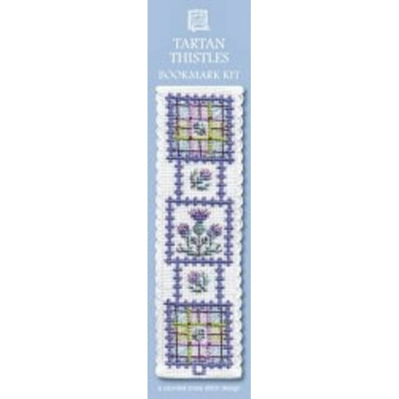Textile Heritage Tartan Thistles Counted Cross Stitch Bookmark Kit