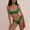 Green, variant on BONIXOOM Tummy Control Swimsuits For Women Tankini None Solid Bikinis Bikini Summer Swimwears on Clearance Green Size 4