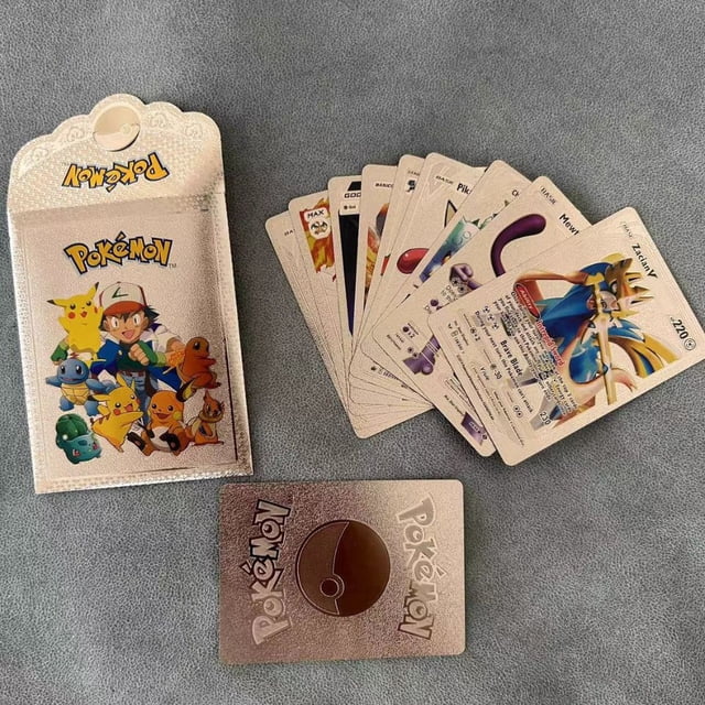 Tarjetas de Pokémon alemán, español, francés, inglés, Vmax GX, tarjeta de energía de Color, Pikachu, colección rara, entrenador de batalla, regalo para niños, 10 Uds.