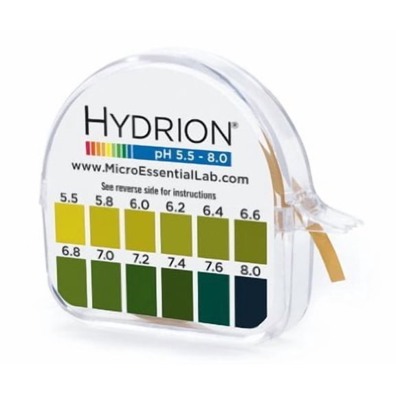 HYDRION pH 15 Foot Roll with Chart and Dispenser 5.5-8.0 pH Range