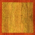 thumbnail image 1 of Ahgly Company Indoor Square Abstract Yellow Modern Area Rugs, 8' Square, 1 of 4