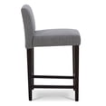 thumbnail image 3 of Maddie Home 35" Fabric Counter Height Barstool in Dark Gray (Set of 2), 3 of 5