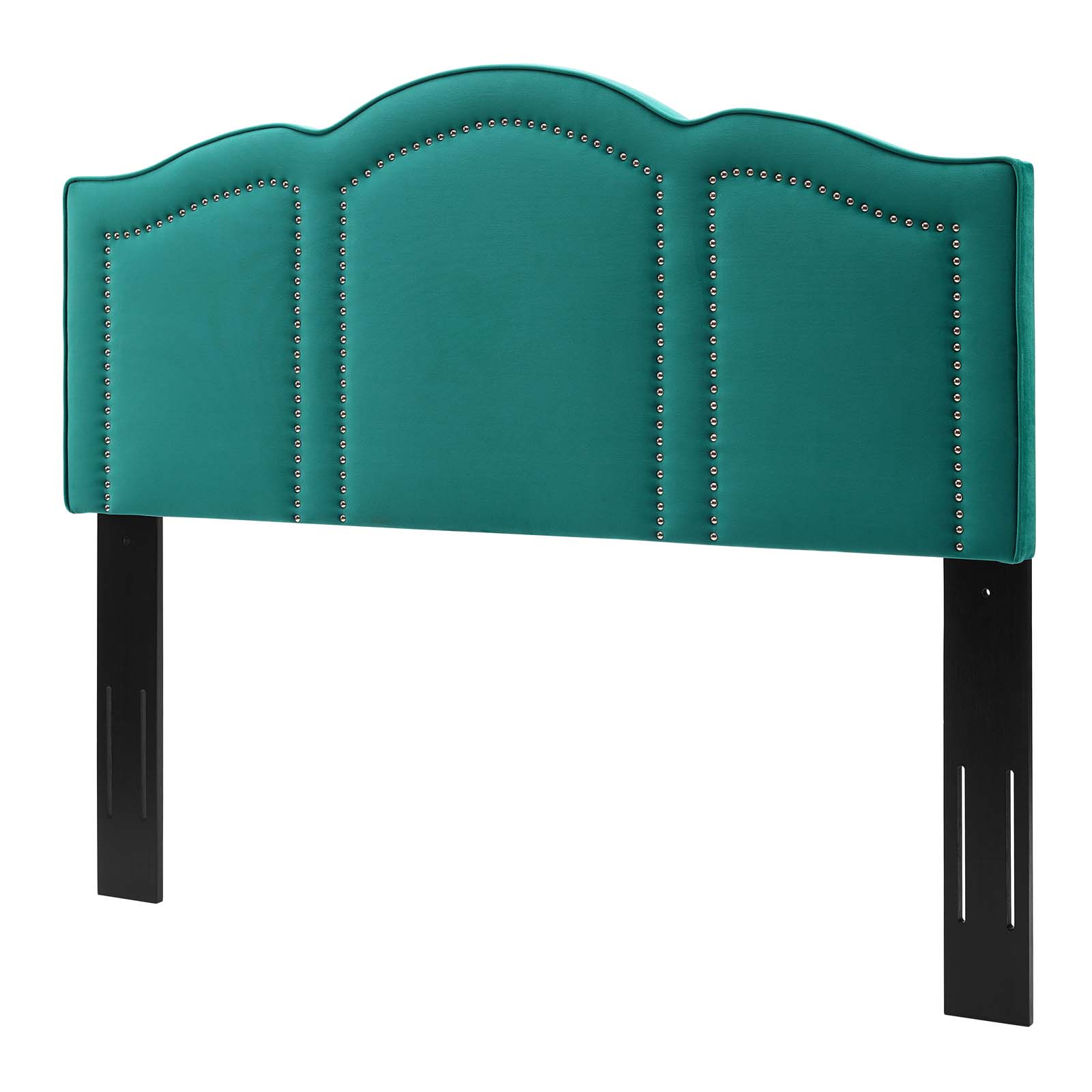 Headboard, King Size, Velvet, Teal Blue, Modern Contemporary Urban
