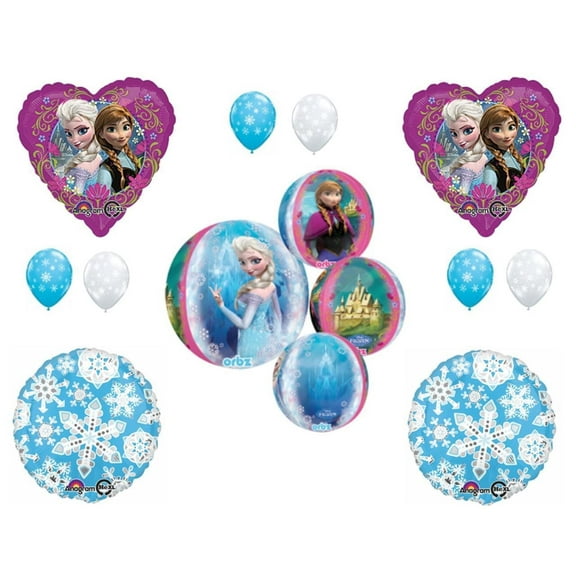 Orbz Anna Elsa Frozen Birthday Balloons Decorations Supplies Snow Party