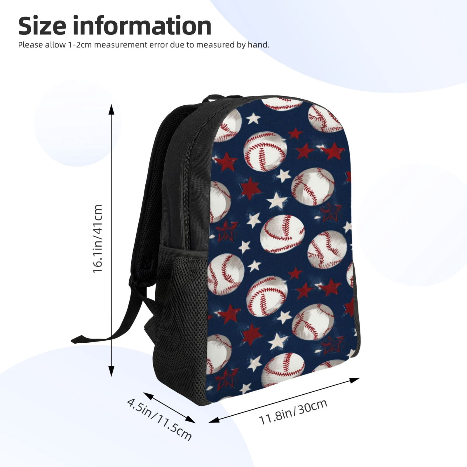 Baseball Backpack Double Shoulder Backpack Durable, Spacious, Ergonomic Design for Travel, Work & Outdoor Use
