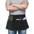 thumbnail image 1 of Utopia Wear 12 Pack Server Apron with 3 Pockets, Waist Apron for Waiter Waitress, 12 Inches, Black, 1 of 4