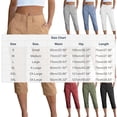 thumbnail image 3 of DHFJKG Womens Golf Dress Capri Pants Solid Color Slim Fit Flat Front Stretchy Cropped Pants Workwear Trendy Trousers, 3 of 9