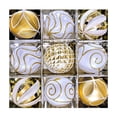 thumbnail image 2 of xihome Juego de 9 adornos navideños de plstico irrompible con forma de bola, colgantes multicolor de trbol de cuatro hojas de 6 cm para rbol de Navidad., 2 of 6
