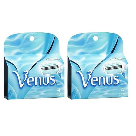 Gillette Venus Women's Refill Razor Blade Cartridges, 4 ct (Pack of 2) + Facial Hair Remover