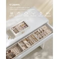 thumbnail image 3 of Organizador de joyas SONGMICS, joyero apilable de 4 niveles, blanco, 3 of 9