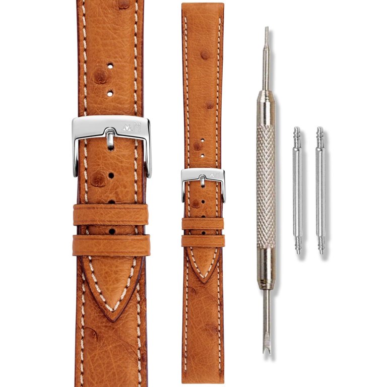 Morellato Jaeger Watch Strap - Tan Brown - 17mm - Chrome-plated