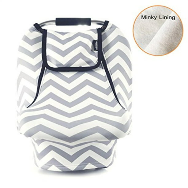 AMAZLINEN Stretchy Baby Car Seat Covers For Boys Girls, Infant Car Canopy  for Spring Autumn Winter, Snug Warm Breathable Windproof, Zipped Peep  Window, Universal Fit, Grey White chevron -Patented Design - Walmart.com