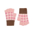 thumbnail image 4 of UngA Toddler Kids Winter Wool Knit Fingerless Gloves Print Cold Weather Thermal Warm Lightweight Soft Mitten for Girls Boys (Pink,6-9 Years), 4 of 4