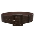 thumbnail image 2 of 2 1/4" Wide Ladies High Waist Faux Crocodile Print Patent Leather Fashion Belt, 2 of 3
