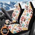thumbnail image 2 of Uorisanigo Car Seat Covers Set of 2, Auto Accessories Decor, Universal Soft Blanket Cloth Cute Dog Paw Seat Cover Front Set Fit for Most Automotive Truck SUV, 2 of 7