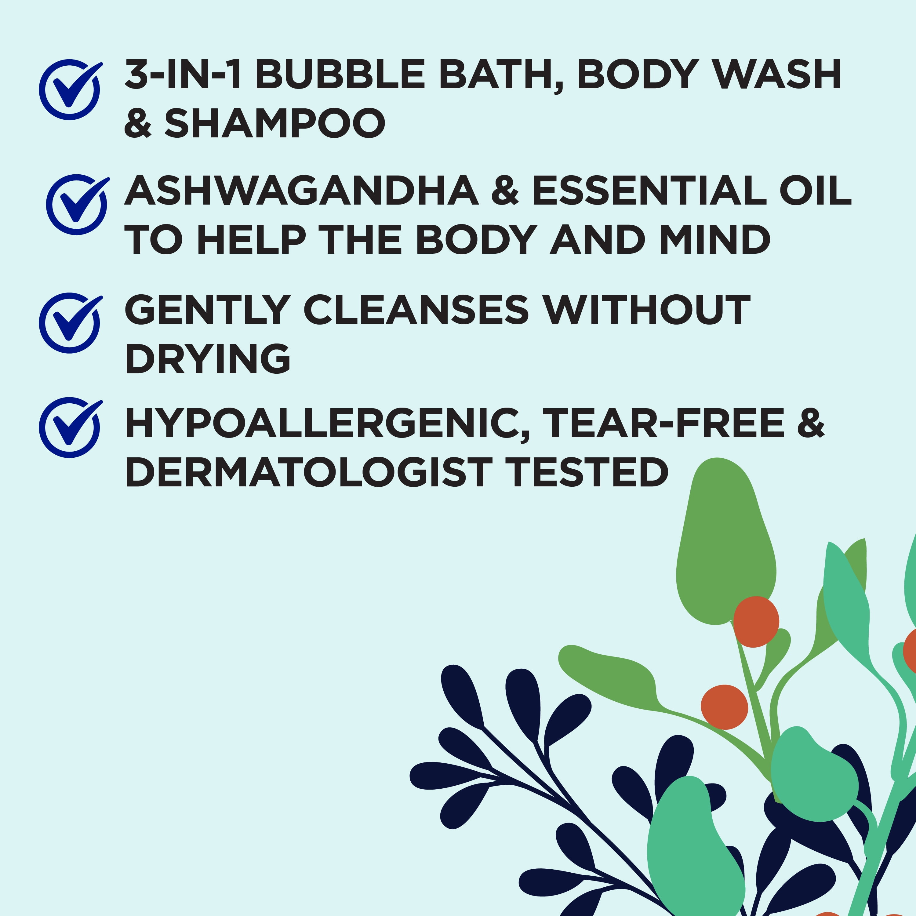 Dr Teal's Kids 3-in-1 Bubble Bath, Body Wash & Shampoo with Ashwagandha, 20 fl oz