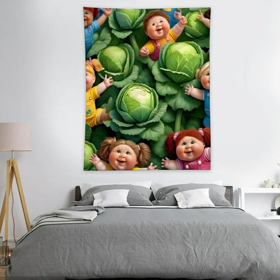 Cabbage Patch Kids-Theme Anti-pilling Tapestry Gift Wall Hanging Backdrop for Room Bedroom Girls Fans Background Banner Party Birthday Supplies Decor