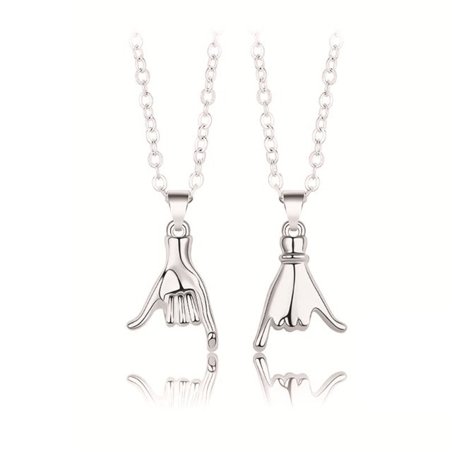 Collar de promesa de meñique para parejas: cadena de joyería de amistad única para amantes y mejores amigos, regalo de San Valentín