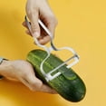 thumbnail image 4 of Dual-Blade Stainless Steel Vegetable Peeler, Professional Ergonomic Kitchen Peeler for Potatoes, Carrots, Cucumbers Dishwasher Safe and Non- Grip, 4 of 4